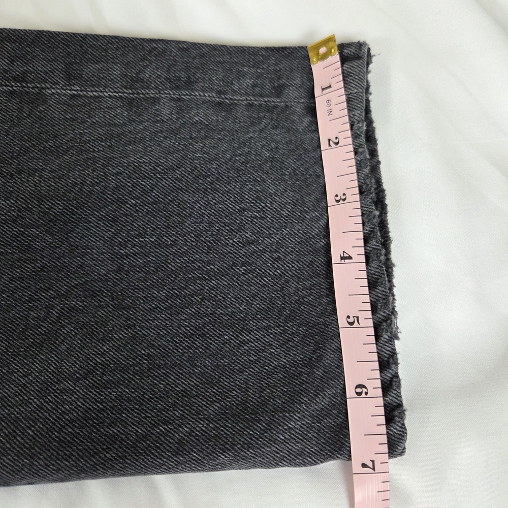 AGOLDE Riley High Rise Straight Crop Jeans Black Button Fly Size 28 - Picture 11 of 14